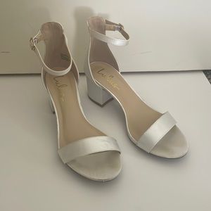 White Block Heels